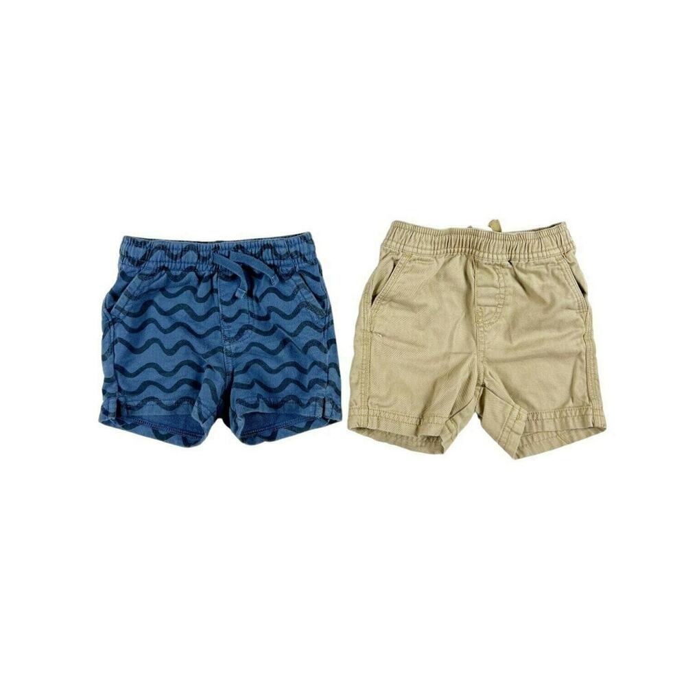 Tea Collection Vacation And Twill Shorts Bundle boys 12-18 months